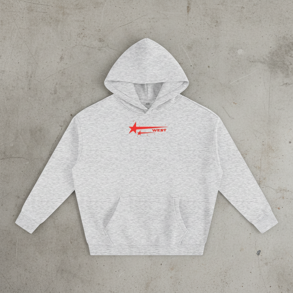 'STARSTRUCK' Gray Oversized Hoodie