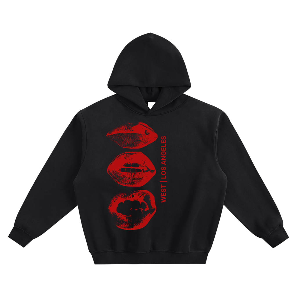 'BITE ME' Black Boxy Hoodie
