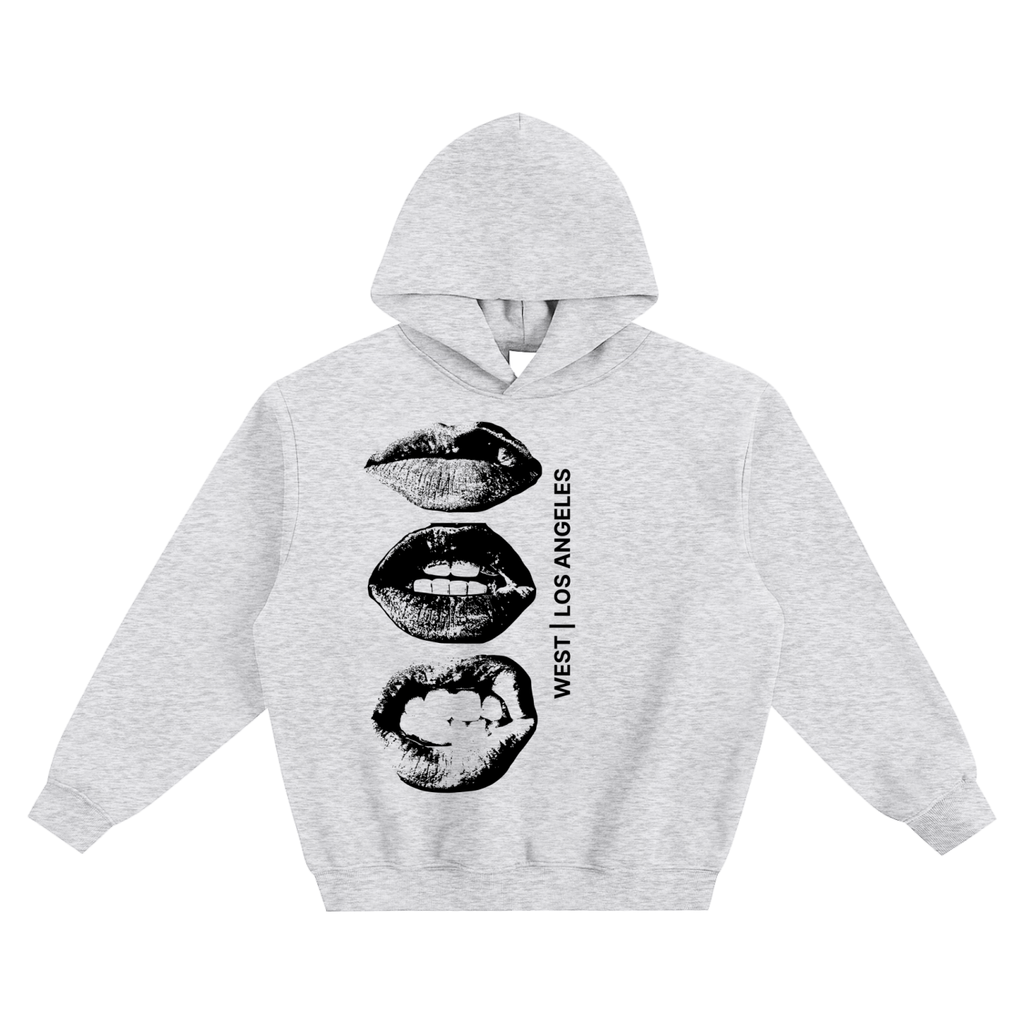 'BITE ME' Gray Boxy Hoodie